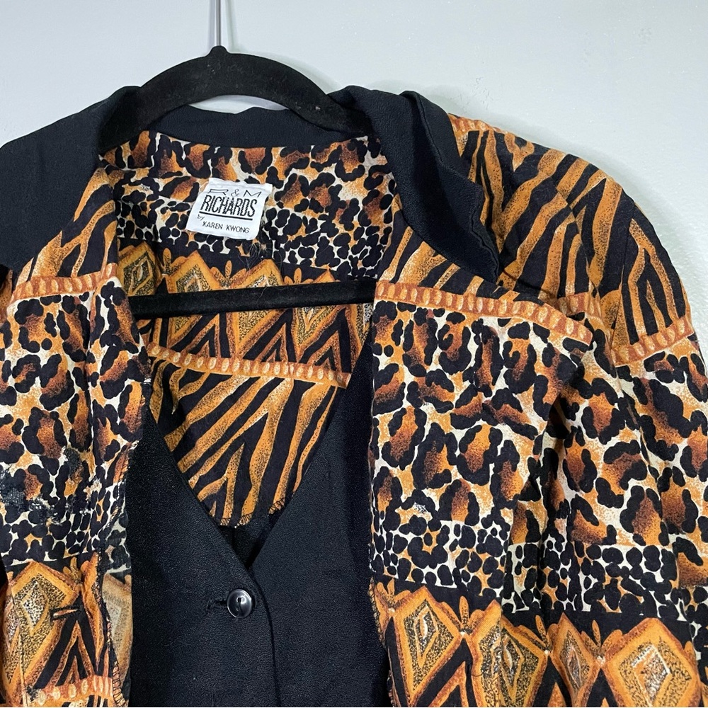 R & M Richards by Karen Kwong Vintage Y2K Jumpsuit Jacket/Top Combo Size 10 - Picture 9 of 9
